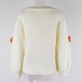 thumbnail image 4 of Chaqueta Cárdigan de punto femenino Casual con cuello en V Elegante Cómodo Sólido Uso diario Cgtredaw M blanco para Mujer, 4 of 9