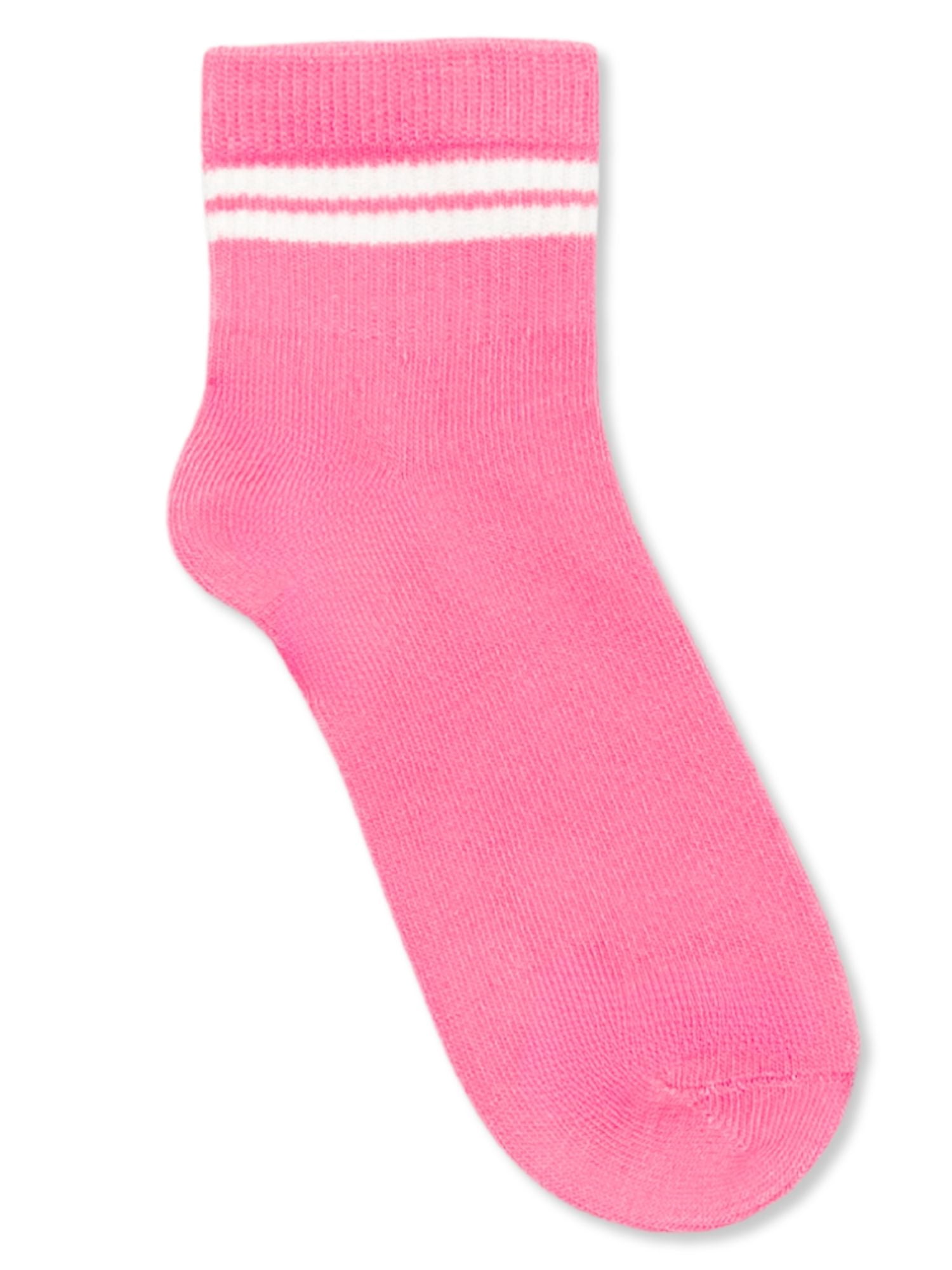 Wonder Nation Girls Ankle Multi Socks, 10-Pack, Sizes S-L