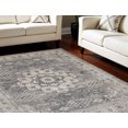 thumbnail image 5 of 9' X 12' Gray and Ivory Medallion Power Loom Area Rug, 5 of 11