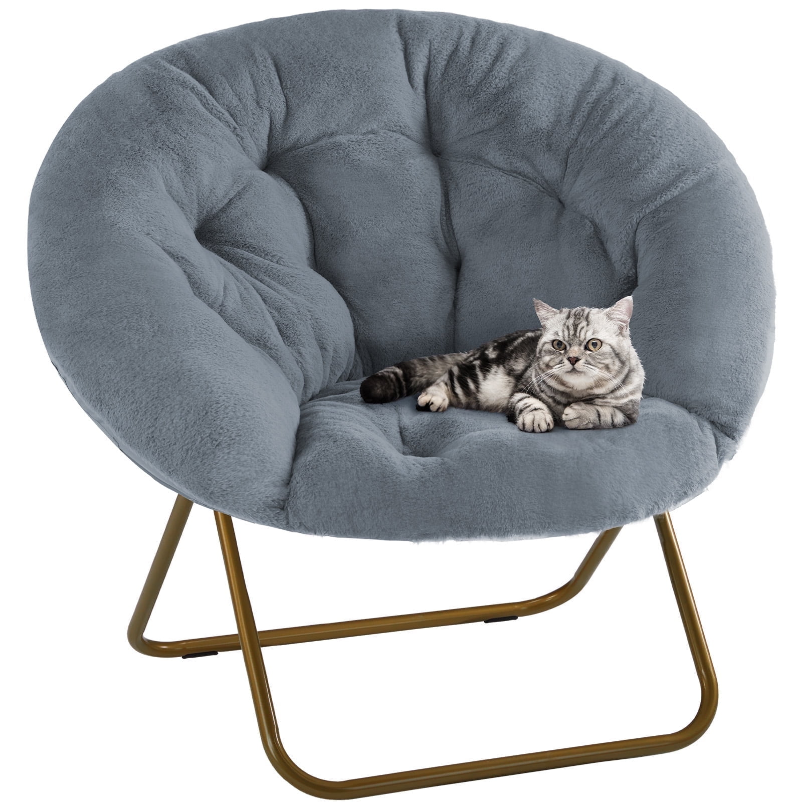 Mainstays Blair Plush Faux-Fur Kids Saucer Chair, Multiple Colors