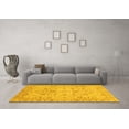 thumbnail image 3 of Ahgly Company Machine Washable Indoor Rectangle Oriental Yellow Modern Area Rugs, 8' x 10', 3 of 4
