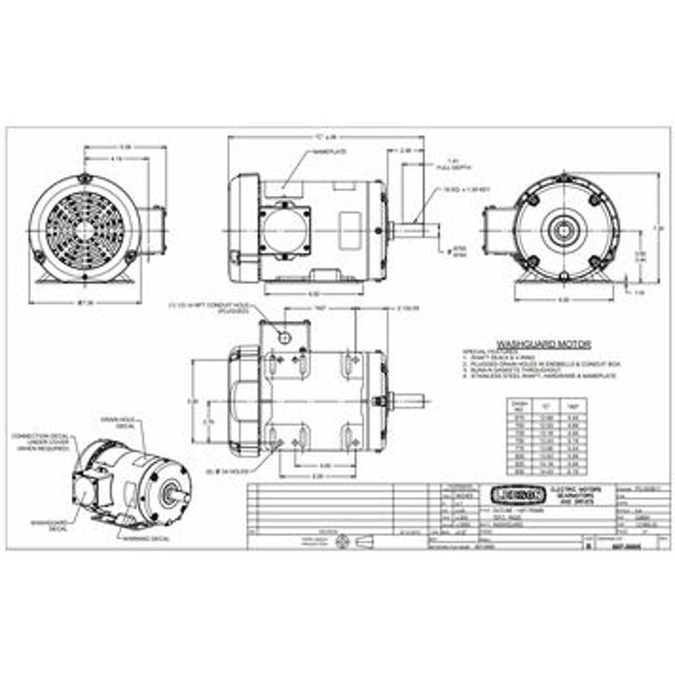 145t Frame Motor Shaft Size