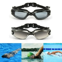 Swimming Goggles Anti-Fog UV Protection Swim Glasses w/ Earplug for Men Women
