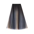 thumbnail image 1 of Women Summer Gradient Color Mesh Yarn Skirt Boho Elastic Waist Pleated A-Line Flowy Layered Long Beach Skirt, 1 of 5