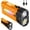 Orange, variant on EDC Rechargeable Flashlight 3250 Lumens with RGB Light,55 Modes Multifunctional Flat Flashlight with Floodlight,Spotlight and  Base, USB C Flashlight for Camping,,