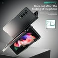 thumbnail image 6 of Feishe for Samsung Galaxy Z Fold 3 Case, Shockproof Luxury Gradient Color with Tempered Glass Screen Protector Matte Folding Flip Cover for Samsung Galaxy Z Fold 3 5G 7.6 inch, Black, 6 of 7
