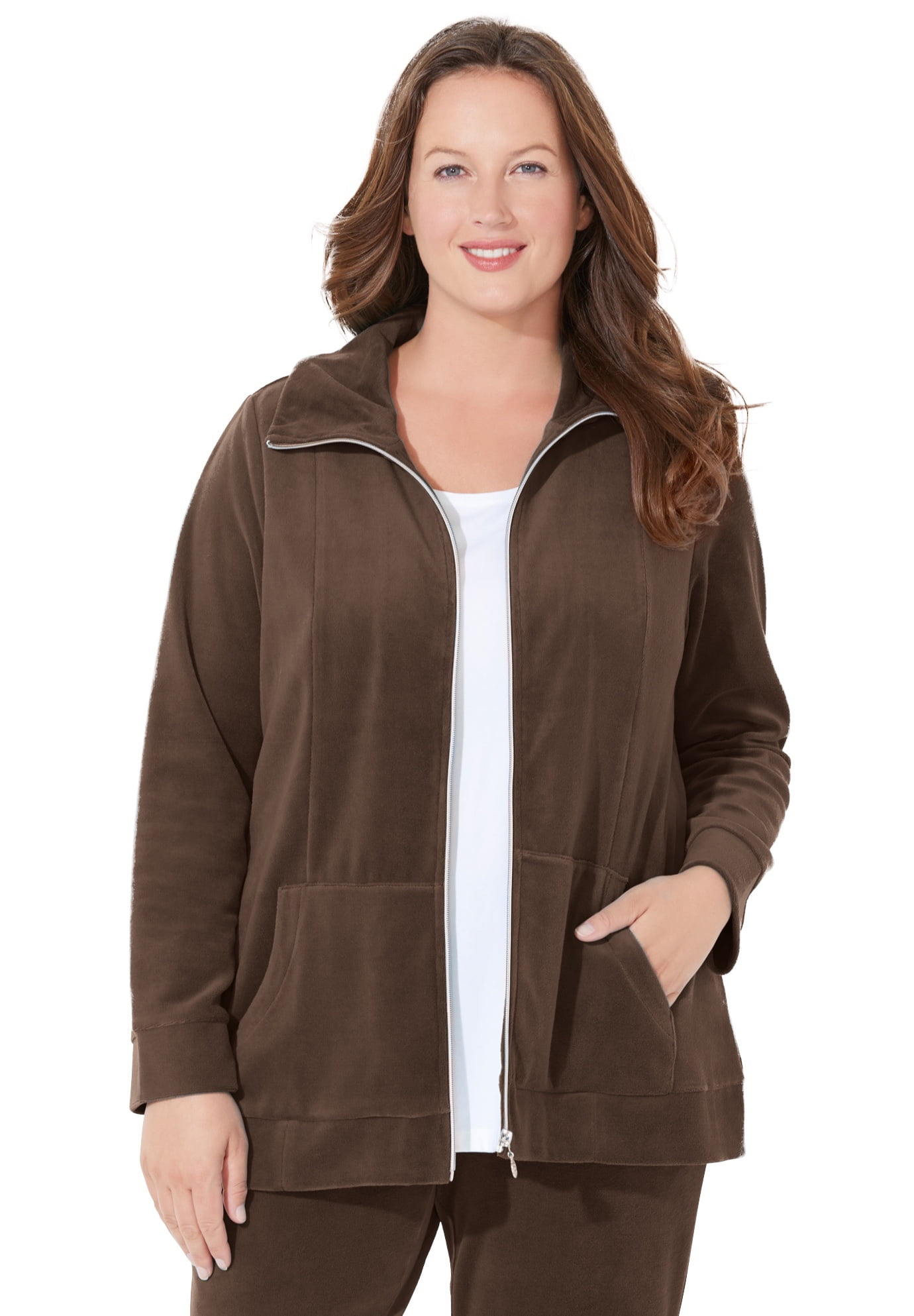 plus size velour jacket