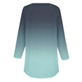 thumbnail image 4 of Womens Tops 3/4 Length Sleeve Tops Neck Casual Print Tunic T Shirts Three Quarter Length Tops Blouses For Women, 4 of 5