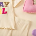 thumbnail image 7 of Xyant Baby Birthday Girl Outfit Birthday Girl Print Short Sleeve T-Shirt Elastic Shorts Infant Summer Princess 2 Pcs Clothes Set (Beige,12-18 Months), 7 of 7