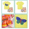 thumbnail image 6 of WIBACKER 2-7T Little Girls Summer Outfit 100% Cotton Short Sleeve Top and Shorts Clothing Set - Butterfly, 6 of 8