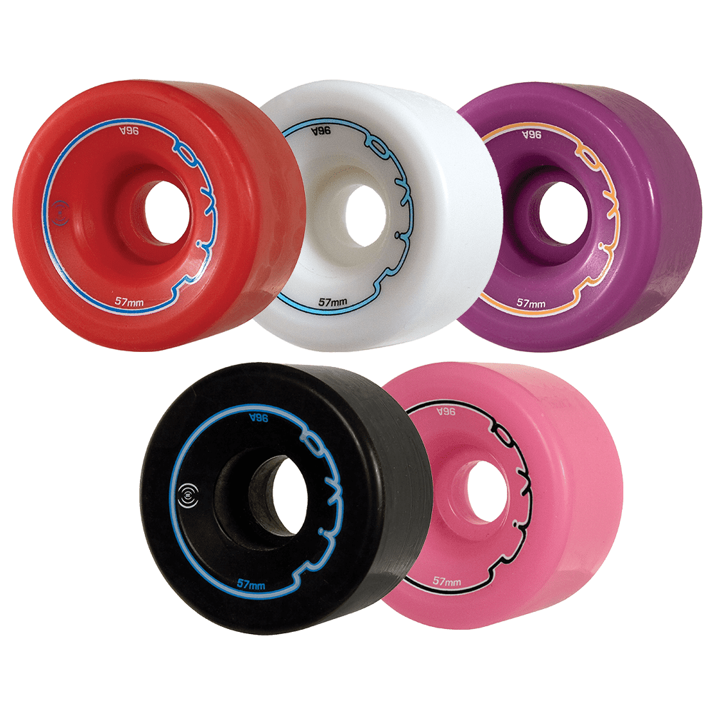 Riedell Radar Outdoor Donut Roller Skate Wheels Set of 8 78a hardness 