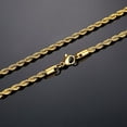 thumbnail image 3 of Men Ropes Long Necklace Minimalist Twist Rope Chain Necklace Available in 14K Yellow Golden Color 5mm, 3 of 8