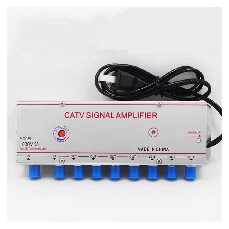 30DB 1030MK8 Input Output Cable TV Signal Booster, Analog