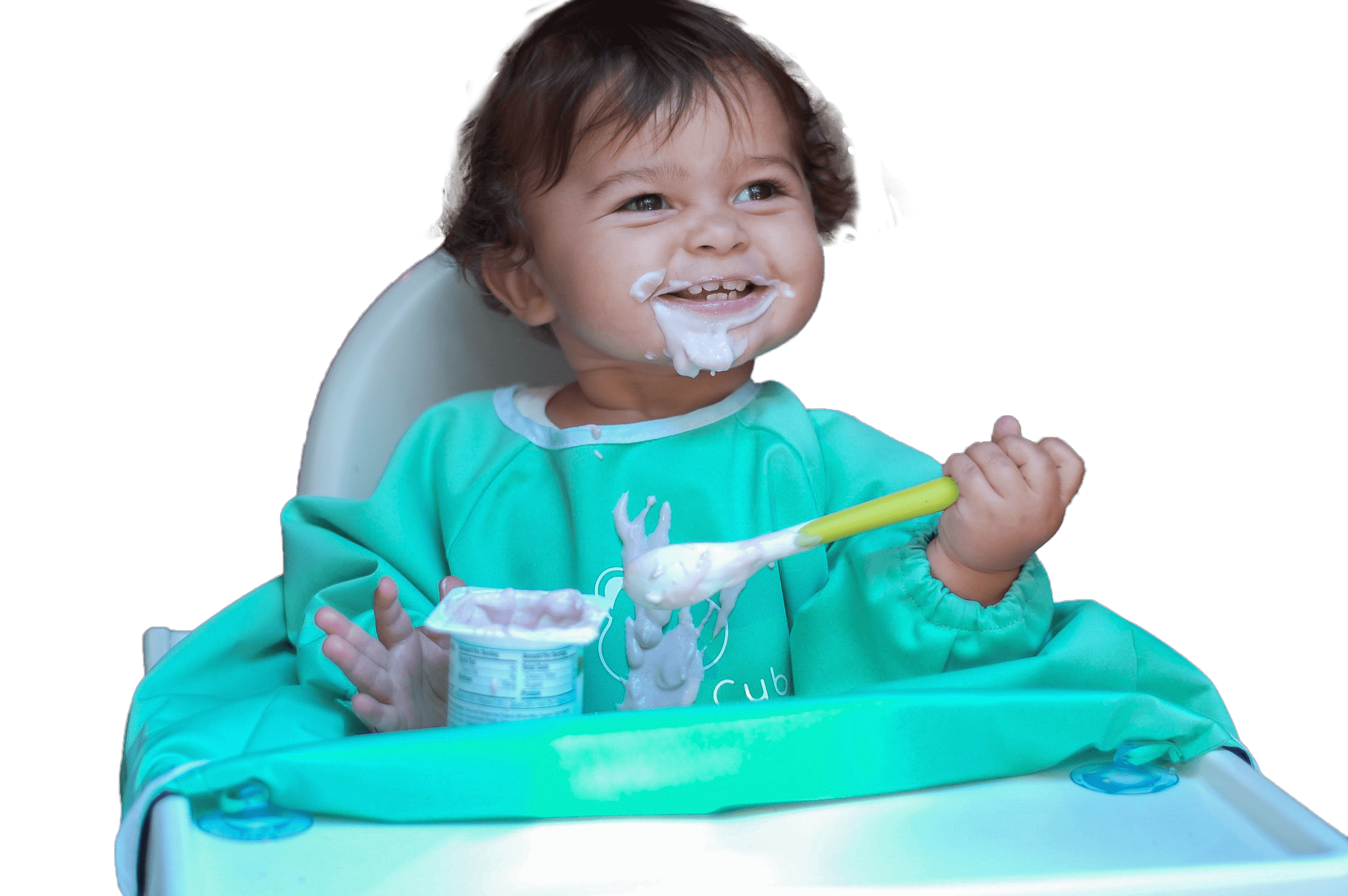baby led weaning long sleeve bib
