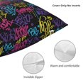 thumbnail image 3 of Pofeuu Graffiti Art Print Double-sided plush pillowcase Square Throw Pillow Covers Pillows Cover for Living Room Bedroom Sofa Couch Cushion Cover（No pillow core）-26"x26", 3 of 7