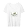 thumbnail image 2 of Camisetas para mujer, camiseta básica, manga corta, moda informal, ropa de calle cómoda, trajes para ir de compras, uso diario, viajes en la calle Blanco, 2 of 8