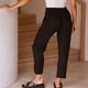 thumbnail image 4 of Pantalones casuales sólidos para mujer Pantalones recortados elásticos cómodos Fridja alkflakhf34984, 4 of 9