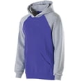 thumbnail image 4 of Holloway Sportswear L Boys BANNER HOODIE Purple/Athletic Heather 229279, 4 of 5