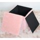 thumbnail image 2 of Taburete de almacenamiento de muebles de terciopelo plegable con caja de almacenamiento otomana rosa Sincero Hogar, 2 of 5