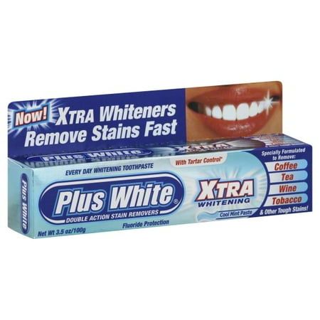 Womens Stretch Plus White Grasshoppers - Plus White: Xtra Whitening Cool Mint Toothpaste, 3.5 Oz