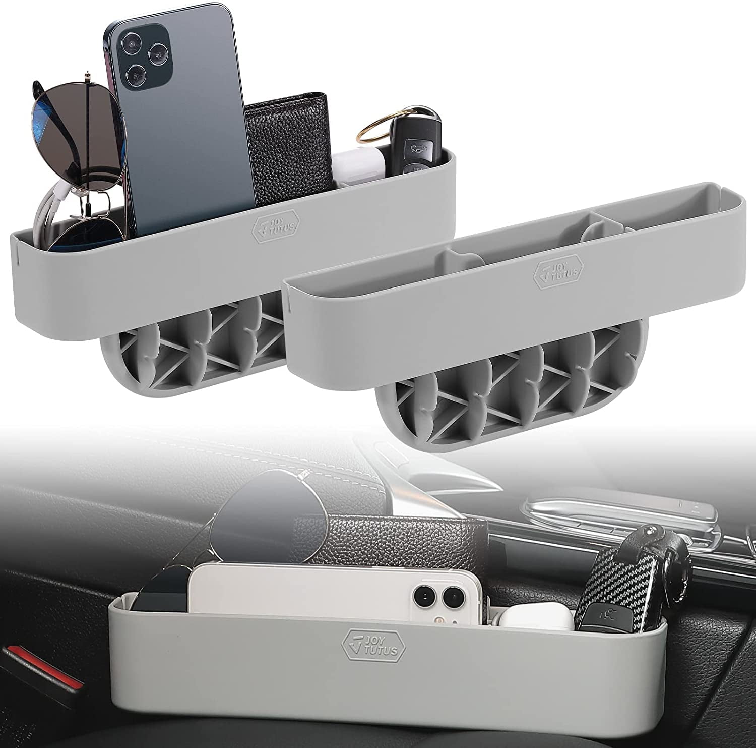 Joytutus car seat gap filler organizer 2 pack side of multifunction