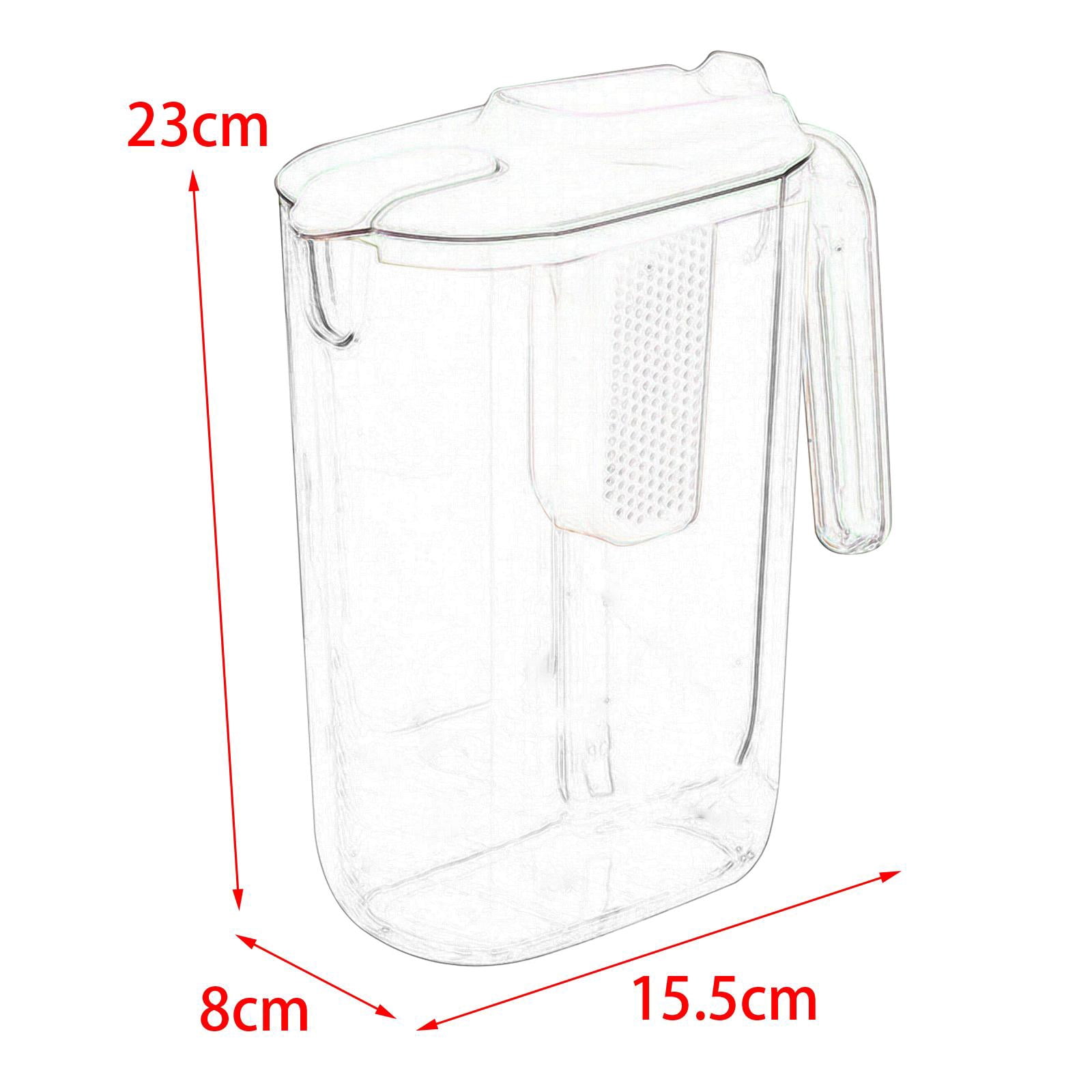 Fiocias Clear Ice Tea Maker, Beverage Pitcher, Iced Tea Pitcher with 4 Cups, Large Water Green