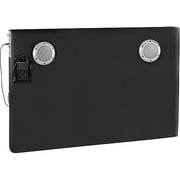 your zone loft collection speaker headboard, black, twin