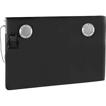 your zone loft collection speaker headboard, black, twin