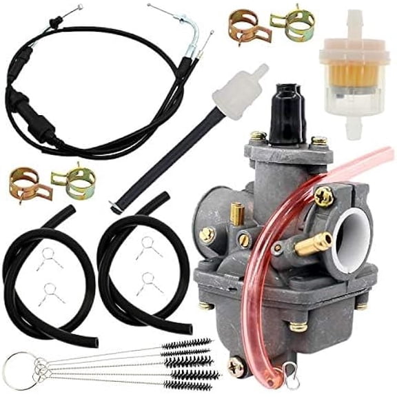 Carburetor and Throttle Cable Replacement Compatible with PW80 80cc ATV Engines 1985–2006