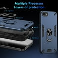 thumbnail image 3 of Allytechgroup iPhone SE 2022/2020 3rd 2nd Gen / iPhone 8 7 Case Cover, Bumper Shockproof Case with Ring Holder Stand Compatible with Car Mount Premium PC and TPU Phone Case, Navyblue, 3 of 7
