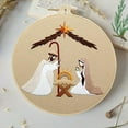 thumbnail image 4 of Vintage Religious Hand Embroidery Diy Handmades Fabric Material Kit Creatives Needlework Embroidery, 4 of 5