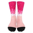 thumbnail image 2 of Luvior Ice Cream Socks For Youth Teen Funny Sports Baseball Ice Cream Drip Baseball Sock Boys Kids Girls Athletic Crew Sock, 2 of 3