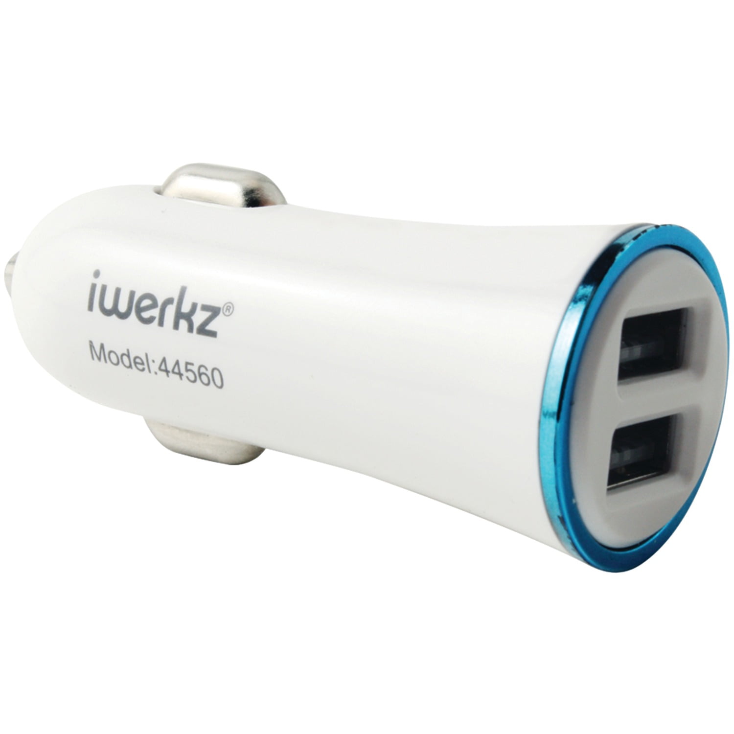 Iwerkz 44560 3.4Amp DualPort USB Car Charger (White)