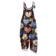 thumbnail image 2 of Valentines Overalls for Women Spring Summer Cute Heart Print Wide Leg Overalls Valentine's Adjustable Straps Jumpsuits, 2 of 4