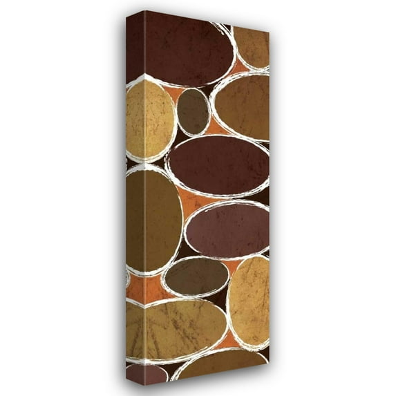 Kristin Emery 11x24 Gallery Wrapped Canvas Wall Art Titled - Warm Ovals II