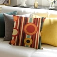 thumbnail image 3 of BANET  Throw Pillow Cushion Cover, Colorful Abstract Funky Pattern Circles and Dots on Striped Background Geometric Art, Decorative Square Accent Pillow Case 20x20in, 3 of 5