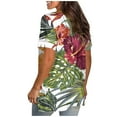 thumbnail image 3 of Azrian Womens Summer Tops,Plus Size Shirts,Women Crewneck Print Tees Short Sleeve T Shirt Blouse Loose Tops, 3 of 5
