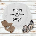 thumbnail image 5 of Mom of Boys Sweatshirt for Women Cute Fall Letters Heart Printed Shirts Long Sleeve Crewneck Pullover Top, 5 of 8
