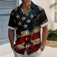 thumbnail image 5 of Ankishi Flag Button Up Shirt Men Star Flag Short Sleeve Summer Patriotic Shirt Holiday Tops for Memorial Day, 5 of 5