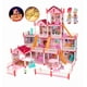 thumbnail image 1 of Xtellar Casa Muñecas Con Led Muebles Castillo Princesa 4 Capas Niña Rosa, 1 of 1