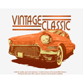 thumbnail image 2 of Car Fanatic Orange Vintage Car Crew Neck Short Sleeve Adult T-shirt-Medium-White, 2 of 3