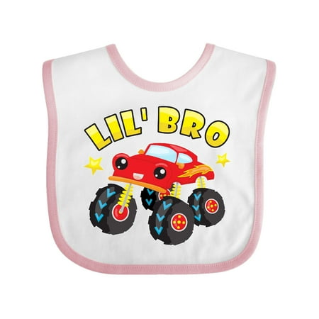 

Inktastic Monster Truck Little Bro Gift Baby Boy Bib