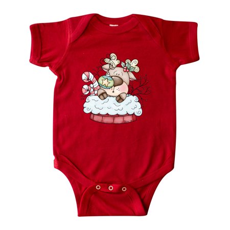 

Inktastic Christmas Chimney Reindeer Gift Baby Boy or Baby Girl Bodysuit