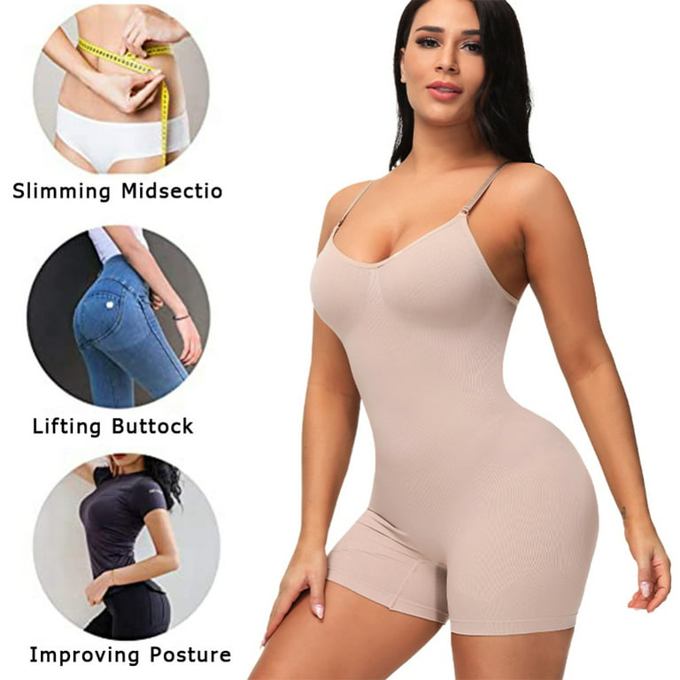  Bodysuit for Women Tummy Control Shapewear Mid Thigh Butt  Lifter Seamless Full Body Shaper Shorts (Color : Brown, Size : Small) :  Clothing, Shoes & Jewelry