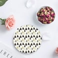 thumbnail image 4 of FMSHPON Merry Christmas Xmas Tree Winter Christmas Set of 8 Round Coaster for Drinks, Absorbent Ceramic Stone Coasters Cup Mat with Cork Base for Home Kitchen Room Coffee Table Bar Decor, 4 of 6