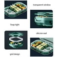 thumbnail image 6 of Hovmgk Sturdy Waterproof Travel Size Tablet Box, 6-Compartment Mini Pharmaceutical & Jewelry Storage Container, Small Portable Box for Travel & Organization, Green/Blue/Gray, 6 of 6
