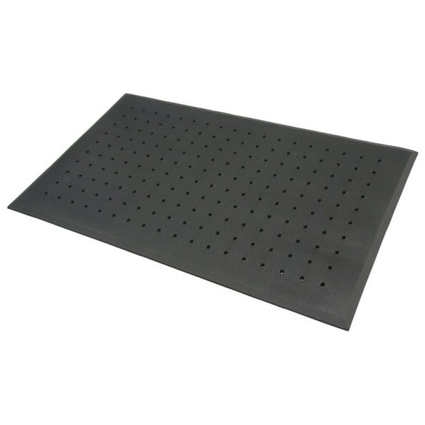 RubberCal Soft Cloud Drainage AntiFatigue Mat with Holes Black, 60