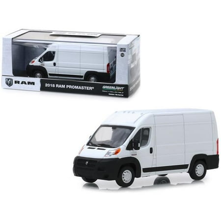 - 2018 Dodge Ram ProMaster 2500 Cargo Van High Roof Bright White 1/43 Diecast Model by Greenlight