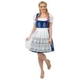 thumbnail image 4 of Dirndl Trachten Haus 3 Piece Short German Oktoberfest Dirndl Cotton Dress for Womens and Girls - Blue, 4 of 11