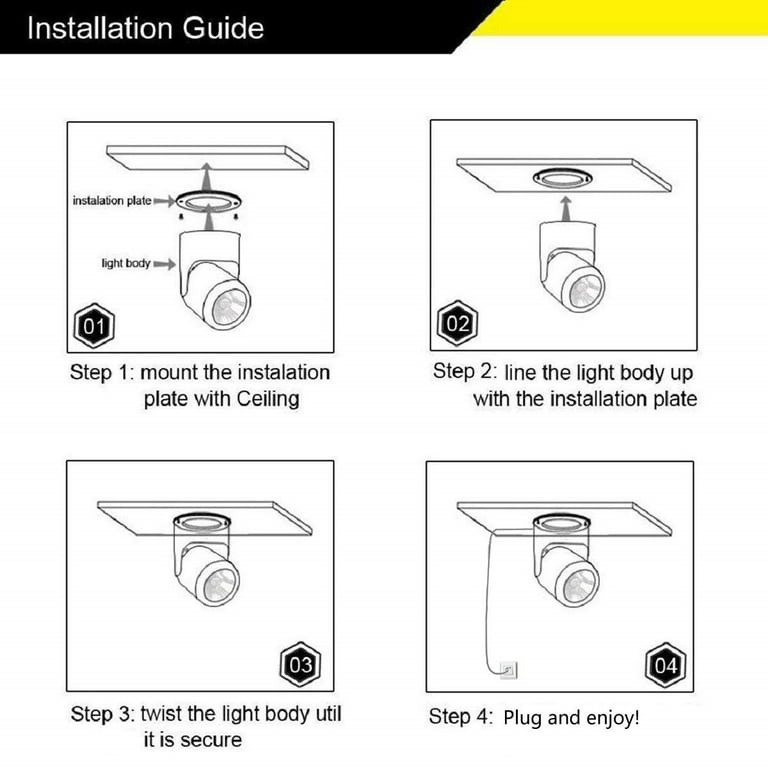 FSLiving Battery Operated Spotlight Multi Purpose Uplight Accent